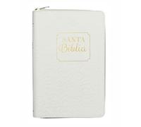 Biblia RVR-1960 Letra Grande 11,5 pts Tamaño Manual Imitación Piel Blanca Con Cierre Con Ayudas y Mapas