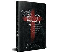 Biblia RVR 1960 letra grande tamaño manual, tapa dura cruz con corona / Spanish Bible RVR 1960 Handy Size Large Print Hardcover cross and crown