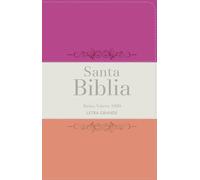 Biblia RVR 1960 Letra Grande Tamaño Manual Tricolor Fucsia Crema Melón con Cierre e Índice (Bible RVR 1960 Large Print Handsize ... Melon Indexed with Zipper (Spanish Edition)