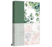 Biblia RVR 1960 letra grande Tapa dura y tela verde con flores tamaño manual / B ible RVR 1960 Handy Size Large Print Hardcover Cloth with Green Floral