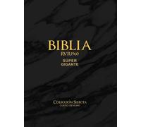 Biblia Rvr 1960 Letra Súper Gigante Cuero Genuino Negro Con Índice (Bible Rvr 1960 Super Giant Print Genuine Leather Black (Spanish Edition)