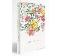 Biblia RVR 1960 manual, tapa dura con nombres de Dios, flores naranja /Spanish B ible RVR 1960 Handy Size, LP, HC with Names of God, orange flowe