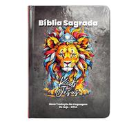 Bíblia Sagrada Infantil Ntlh Capa Dura Leão Cinza