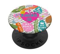 Biblias cristianas versos citas positivas frases collage PopSockets PopGrip Adhesivo
