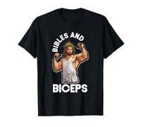 Biblias Y Bíceps Culturismo Jesús Fitness Levantamiento De Pesas Camiseta
