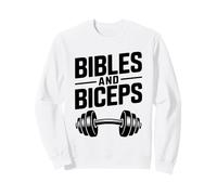Biblias y bíceps Fe Fitness Motivacional Sudadera