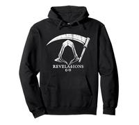 Biblical Grim Reaper Muerte Revelaciones 6:8 Cuarto Jinete Sudadera con Capucha