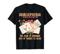 Bibliófilo Abibliofobia El miedo a quedarse sin libros Camiseta