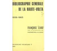 Bibliographie Générale De La Haute-volta (ebook)