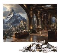 Biblioteca Antigua Puzzle 300 Piezas Adultos Juego De Rompecabezas Cumpleaños Educational Game para Decoración del Hogar Relajación Y Sabiduría 300pcs (40x28cm)