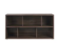 Biblioteca baja acabado en madera oscura nogal L140 cm EPURE