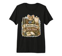 Biblioteca Days Best Tiny Mouse Books carnet de Camiseta Premium