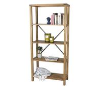 Biblioteca de Escritorio con Cruces de Metal colección BELVINA - Dimensiones 76x35x163 cm