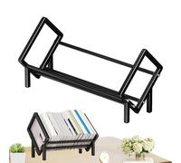 Biblioteca de escritorio genérica - Biblioteca de mesa de acero al carbono reclinable, estantería de oficina | Mini estante de 15,7 in, organizador para salón, hogar, oficinas