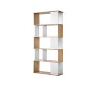 Casâme Biblioteca Decoración Blanca Y Roble - L80 X H173,5 Cm