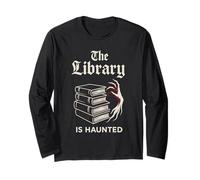 Biblioteca embrujada Libros góticos Archivos fantasmales Lector espeluznante Manga Larga