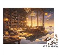 Biblioteca Fantástica Puzzle de 1000 Piezas Puzzle para Adultos Escena de Relajación de Ensueño Juego de Puzzle de Papel Enfoque Familia Decoración Regalo 38x26cm/1000pcs