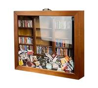 Biblioteca genérica en miniatura de madera - Juguetes de mesa portátiles con 200 libros en miniatura | Decoración de estante para casa, para familias, amigos y colegas, Navidad, Año Nuevo, boda