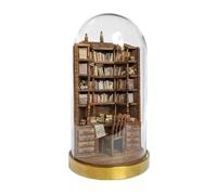 Biblioteca gótica en miniatura de 10 pulgadas, elegante decoración del hogar para amantes de los libros para bibliófilos y entusiastas de la decoración del hogar