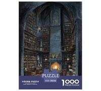Biblioteca Gótica Puzzle Imposible,desafío for Adults Interesante Entretenimiento Creativo 1000 Piezas Obra De Arte De Juego De para Adultos, Regalos A Partir De 14 Años 38x26cm/1000pcs