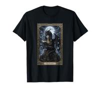 Biblioteca iluminada por la Luna El Lector Dragón Tarot Fantasía Camiseta