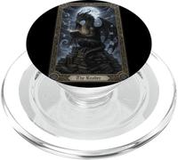 Biblioteca iluminada por la Luna El Lector Dragón Tarot Fantasía PopSockets PopGrip para MagSafe