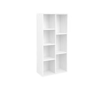 Biblioteca Librería con 7 Compartimentos 50 x 24 x 106 cm Blanco