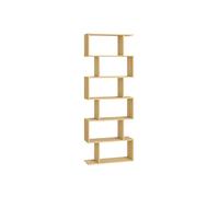 VASAGLE Biblioteca, Librería de 6 Niveles, 24 x 70 x 191 cm, Estantería, Armario de Libros, Separador de Espacios, para Salón, Dormitorio, Estudio, Oficina, Roble Natural LBC061T70