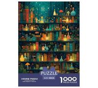 Biblioteca Mágica Puzzles Imposible,desafío for Adults Interesante Juego EduGatoivo 1000 Piezas Obra De Arte De Juego De para Adultos, Regalos A Partir De 14 Años 38x26cm/1000pcs