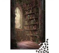 Biblioteca mágica-Vines, Pink Flors 1000 Piezas Rompecabezas para Adultos para Amantes O Amigos Imposable 38x26cm/1000pcs