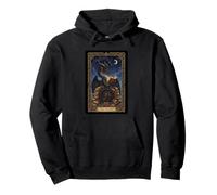 Biblioteca Mística Dragón El Lector Tarot Noche Sudadera con Capucha
