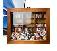 Biblioteca sensorial, Juguete de Estante Anti-Stress, de Estante de Sacudida de Madera - Biblioteca Miniatura Shake Fidget, Estante de agitación para el hogar, la Escuela, Las Salidas, los