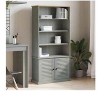 Biblioteca VIGO gris 85x35x170 cm madera maciza de pino