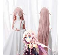 Biblioteca VOCALOID3 Ia Pelucas de Cosplay Ia Peluca de pelo largo rosa con trenzas Peluca de Halloween Carnaval Anime Props Peluca para mujeres kuzw007b