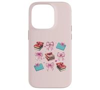 Bibliotecaria, Biblioteca, Libros, niña, Coqueta, Lazo Rosa, mamá Carcasa para iPhone 14 Pro
