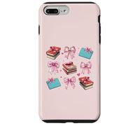 Bibliotecaria, Biblioteca, Libros, niña, Coqueta, Lazo Rosa, mamá Carcasa para iPhone 7 Plus/8 Plus