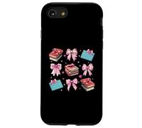 Bibliotecaria, biblioteca, libros, niña, coqueta, lazo rosa, mamá Carcasa para iPhone SE (2020) / 7 / 8
