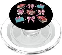 Bibliotecaria, biblioteca, libros, niña, coqueta, lazo rosa, mamá PopSockets PopGrip para MagSafe