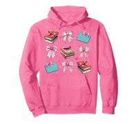 Bibliotecaria, Biblioteca, Libros, niña, Coqueta, Lazo Rosa, mamá Sudadera con Capucha