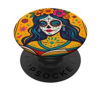 Bibliotecario de Cartas del Tarot del Día de los Muertos La Lorona PopSockets PopGrip Adhesivo