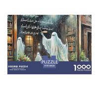 Bibliotecario Fantasma Murciélago 1000 Piezas Puzzle Fantasía Mágica para Toda La Familia Multicolor Decoración del Hogar Colección 38x26cm/1000pcs