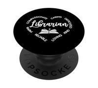 Bibliotecario Lectura de Libros Biblioteca Adicto a los Libros Leer Lector Enseñar PopSockets PopGrip Adhesivo