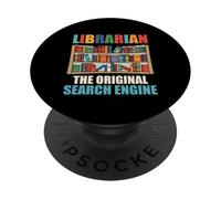 Bibliotecario Lectura de Libros Biblioteca Adicto a los Libros Leer Lector Enseñar PopSockets PopGrip Adhesivo