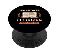 Bibliotecario Legendario Establecido 2010 Libro Biblioteca Cumpleaños PopSockets PopGrip Adhesivo