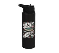 Bibliotecario Navidad Feliz Navidad Biblioteca Stainless Steel Insulated Water Bottle