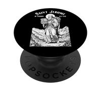 Bibliotecario Patrón San Jerónimo Lector Librario Bibliotecarios Libro PopSockets PopGrip Adhesivo