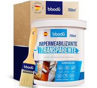 BIBODU Impermeabilizante Transparente - Bote 900gr / 750ml | Sellador Impermeable Transparente de Alto Rendimiento - 900gr/5m² | Perfecto para Terrazas, Techos, Exteriores, Interiores, Cocinas