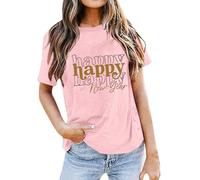 BIBOKAOKE Camiseta de mujer con cuello redondo, camiseta interior callejera, camiseta de manga corta, camiseta deportiva, ligera y transpirable, manga corta, Estilo#h01 rosa brillante, M