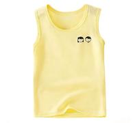 BIBOKAOKE Camiseta de tirantes para niño con estampado minimalista y cuello redondo, ropa interior sin mangas de colores con tela suave, cómodo chaleco de verano para el día a día, juego y ocio