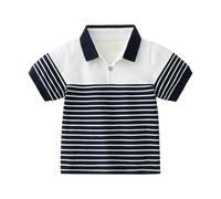 BIBOKAOKE Polo para niño con manga corta, parte superior holgada con cuello de polo, cómoda camiseta de ocio para verano y uso diario